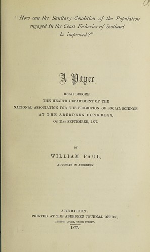How can the sanitary condition of the population engaged in the coast fisheries of Scotland be improved?