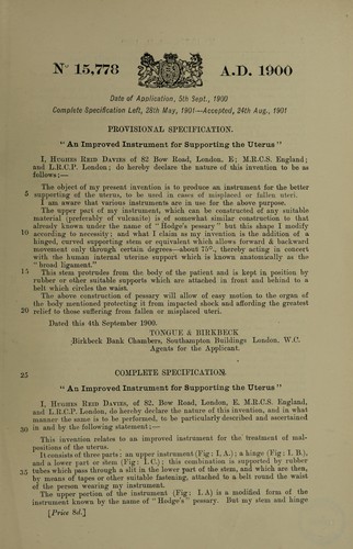 An improved instrument for supporting the uterus