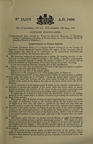 Improvements in flexed splints