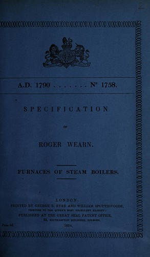 Specification of Roger Wearn