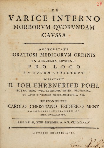 De varice interno morborum quorundam caussa ...