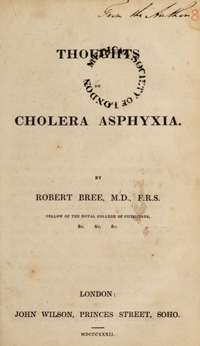 Thoughts on cholera asphyxia