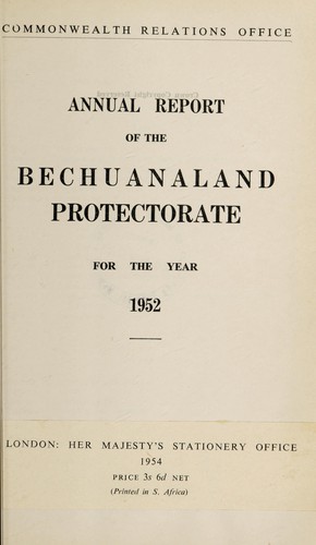 Annual report on the Bechuanaland Protectorate