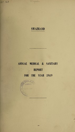 Annual medical and sanitary report