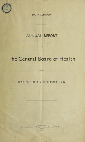 Annual report of the Central Board of Health