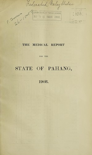 The medical report for the State of Pahang