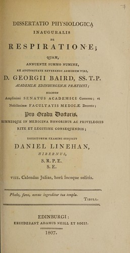 Dissertatio physiologica inauguralis de respiratione ...