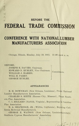 Before the Federal trade commission