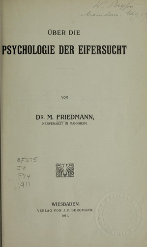 Über die Psychologie der Eifersucht