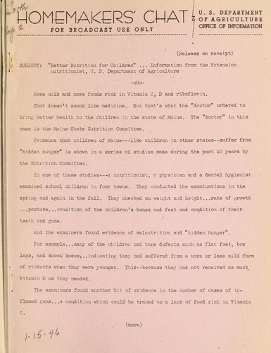 Better nutrition for children