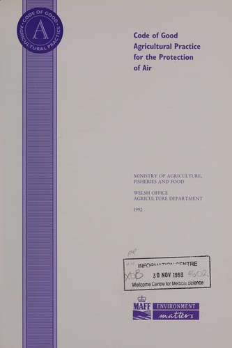 Code of good agricultural practice for the protection of air