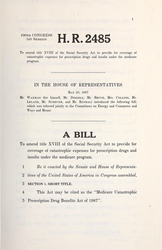 A bill to amend Title XVIII of the Social Security Act to provide for coverage of catastrophic expenses for prescription drugs and insulin under the Medicare Program