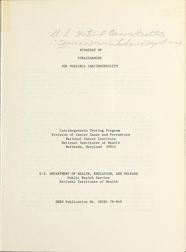 Bioassay of pyrazinamide for possible carcinogenicity.