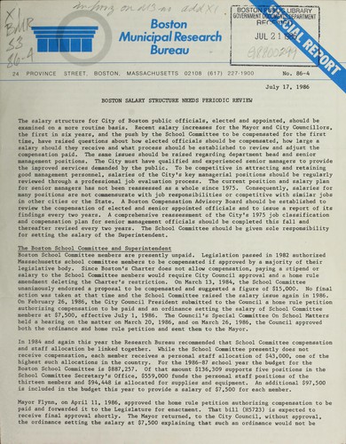 Boston salary structure needs periodic review