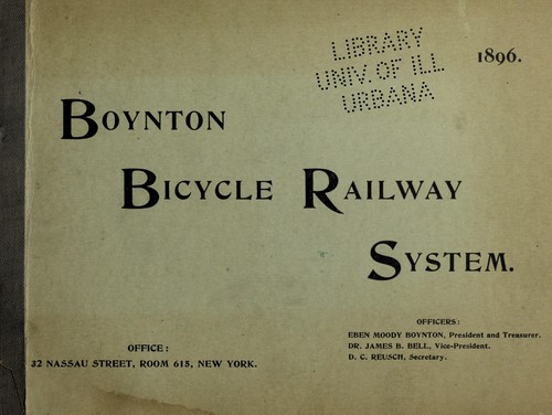 Boynton bicycle railway system