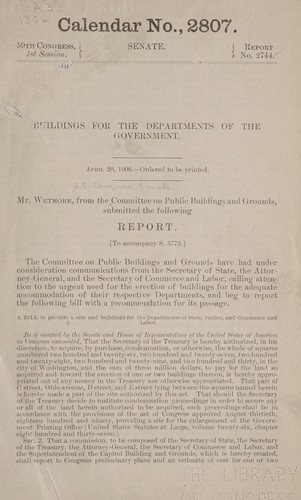 Buildings for the departments of the government ...