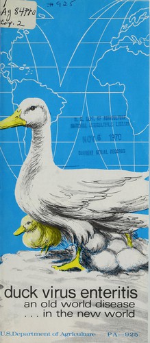 Duck virus enteritis an Old World disease--in the New World