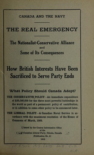 Canada and the navy : The real emergency