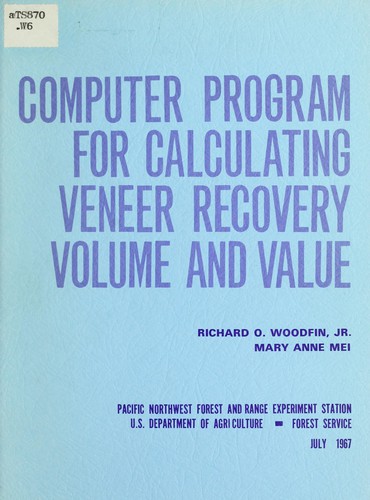 Computer program for calculating veneer recovery volume and value
