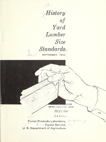 History of yard lumber size standards.