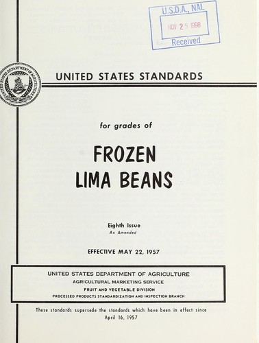 United States standards for grades of frozen lima beans
