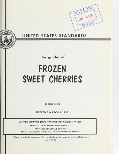 United States standards for grades of frozen sweet cherries