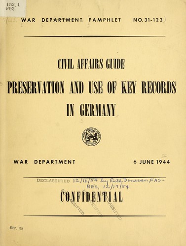 Preservation and use of key records in Germany