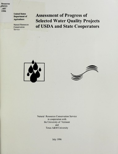 Assessment of progress of selected water quality projects of USDA and state cooperators