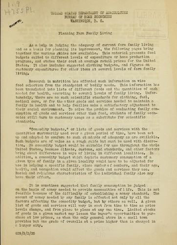 Planning farm family living