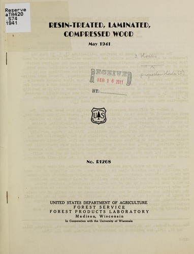 Resin-treated, laminated, compressed wood