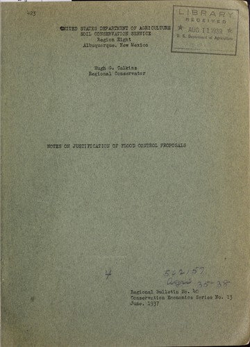 Notes on justification of flood control proposals