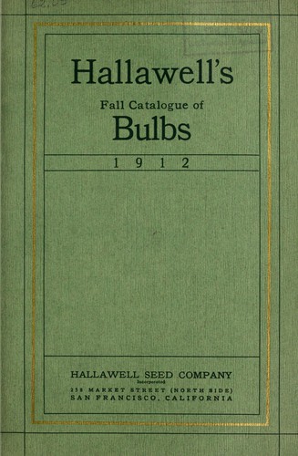 Hallawell's fall catalogue of bulbs