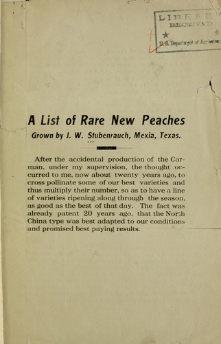A list of rare new peaches