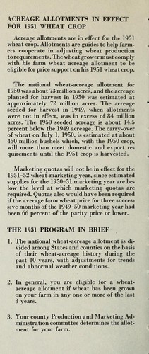 1951 wheat program
