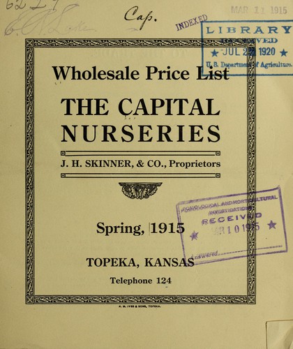 Wholesale price list