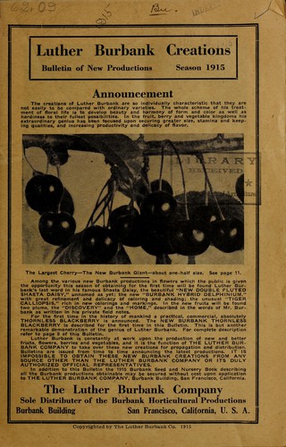 Luther Burbank creations