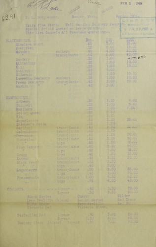 Extra fine stock [price list]