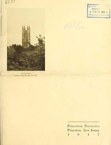 Princeton Nurseries 1917 [catalog]