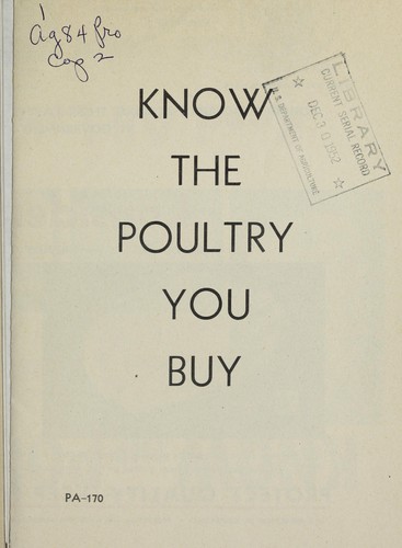 Know the poultry you buy