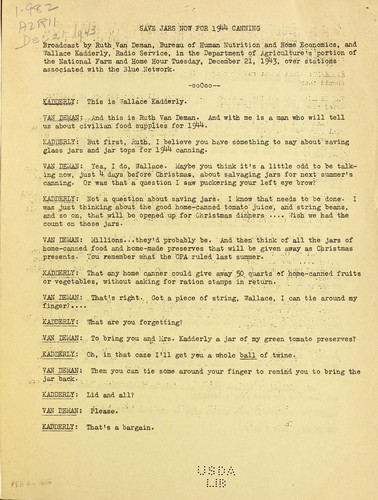 Save jars now for 1944 canning