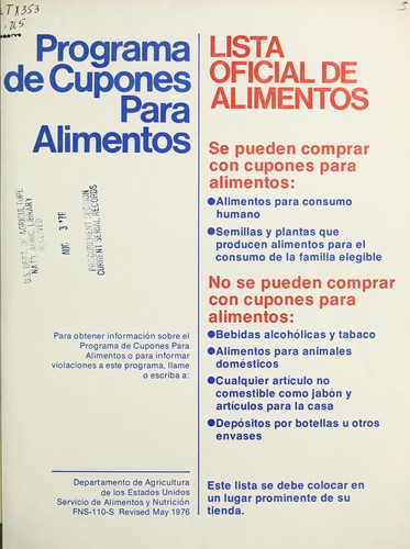 Programa de cupones para alimentos