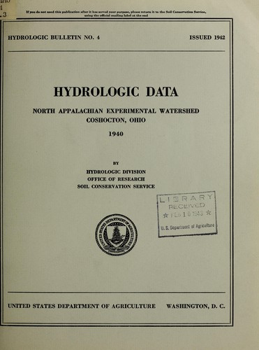 Hydrologic data, North Appalachian Experimental Watershed, Coshocton, Ohio, 1940