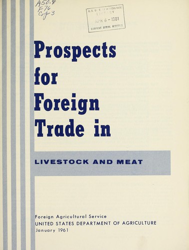 Prospects for foreign trade in livestock and meat