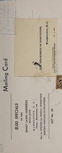 $1.00 specials of the Shady Lawn Nurseries