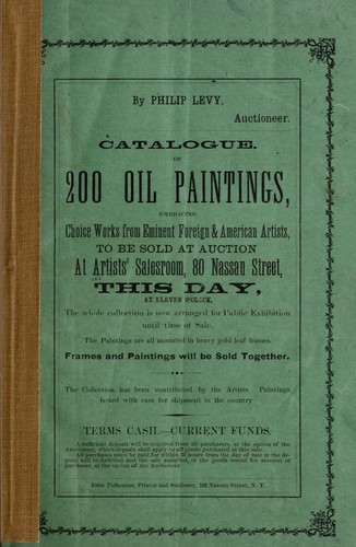 Catalogue of 200 oil paintings...