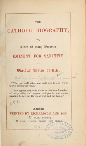 The Catholic biography...