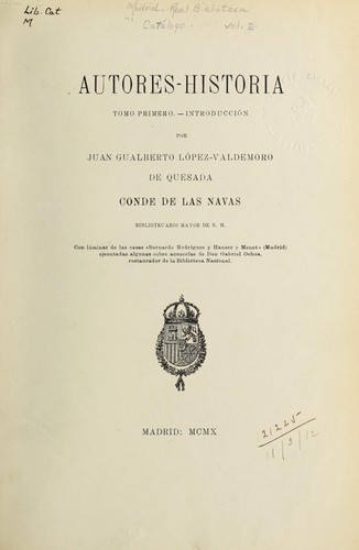 Catálogo de la Real Biblioteca