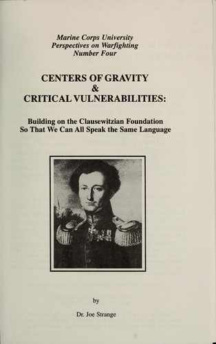 Centers of gravity & critical vulnerabilities