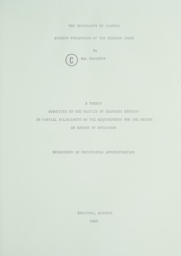 Student perception of the teacher image