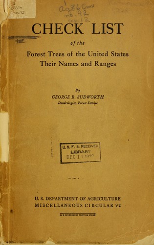 Check list of the forest trees of the United States